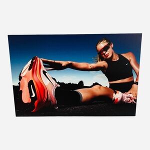 Nike Multicolored Promo Poster 18.5"x12.5" Athletic Stretch Ad Fitness Gym Sign